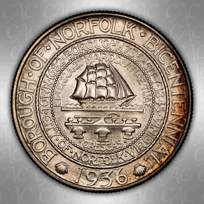 1936 Norfolk 50C CACG MS 68 