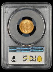 1861 New Reverse $2.50 Gold PCGS MS 62