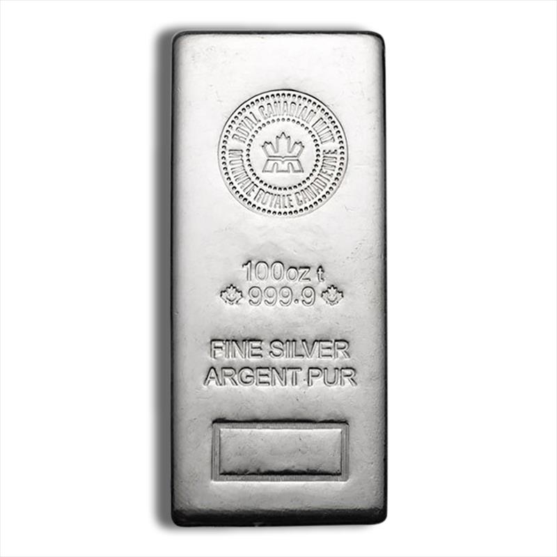 100 oz Silver Bar - Royal Canadian Mint - RCM