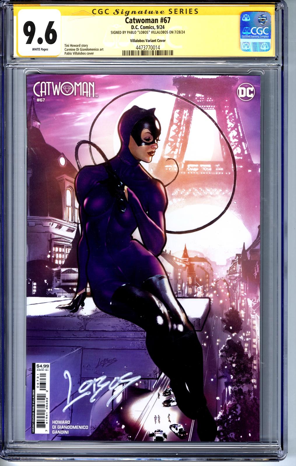 Catwoman v2018 #67 CGC 9.6 Signature Series Signed by Pablo Lobos Villalobos 