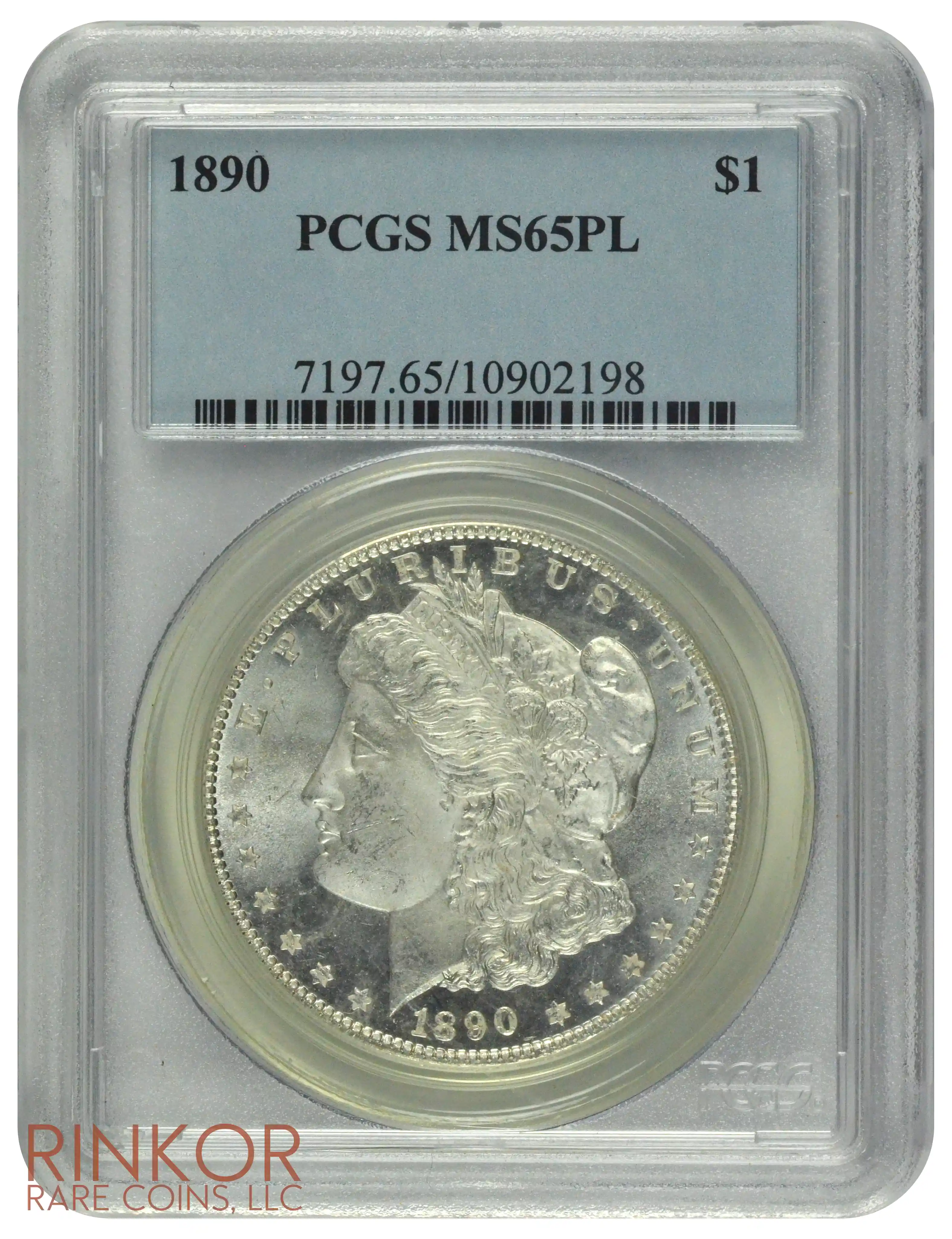 1890 $1 PCGS MS 65 PL