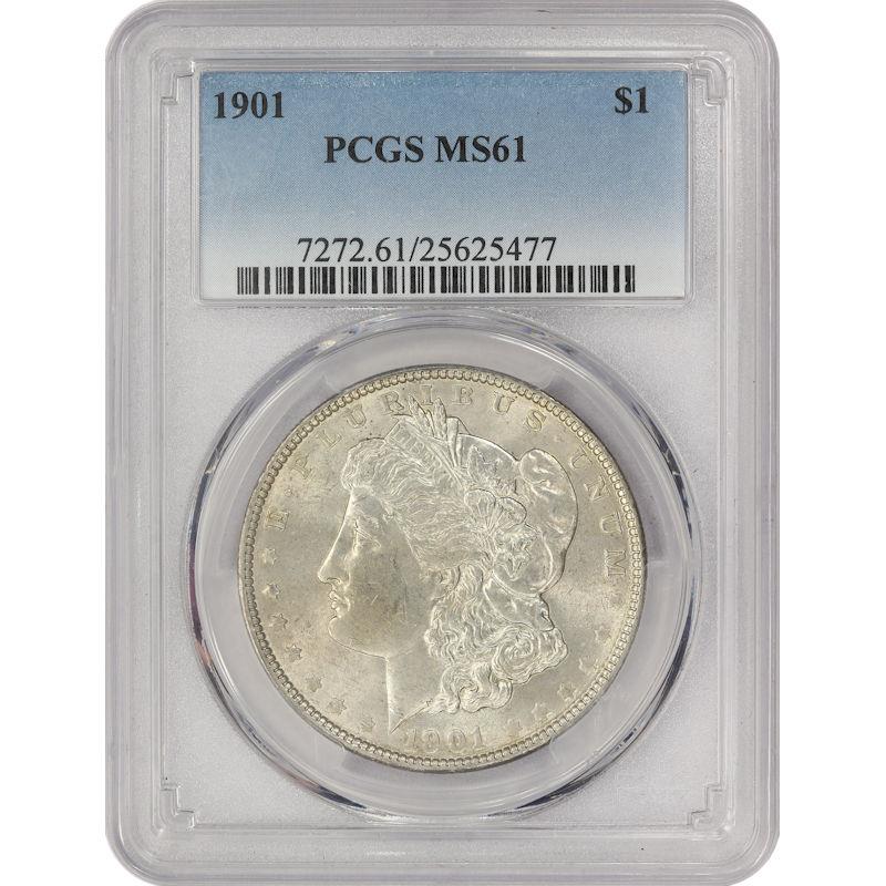 1901 $1 Morgan Silver Dollar - PCGS  MS61 - Better Date - Tough Coin in MS