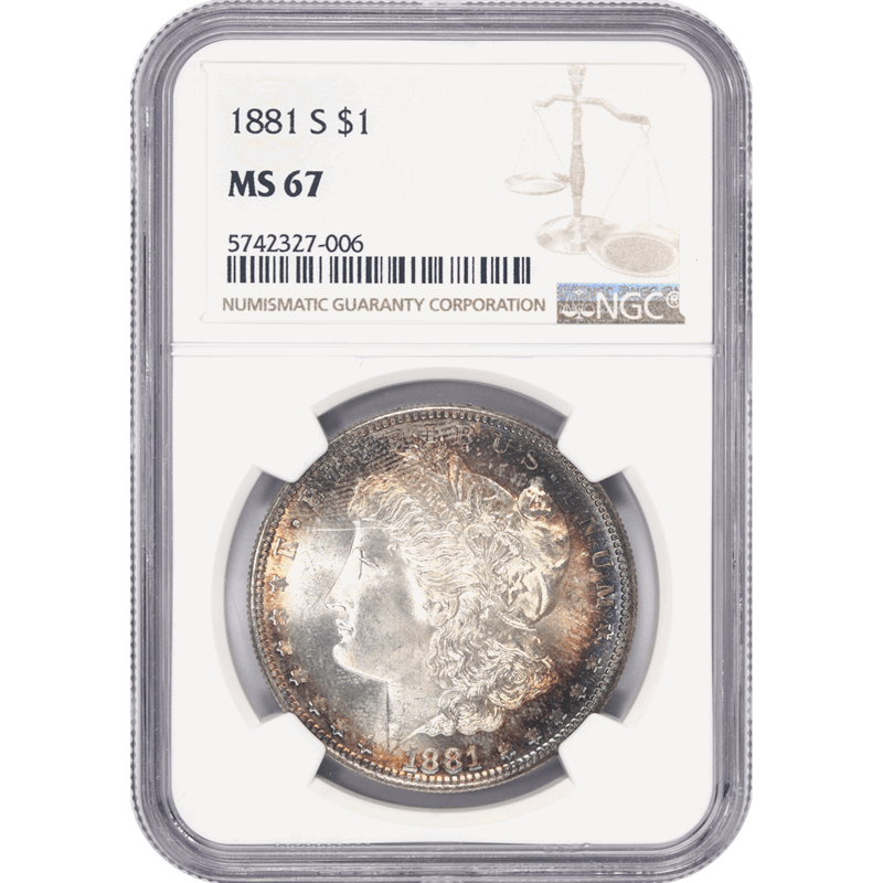 1881-S Morgan Silver Dollar NGC MS 67 