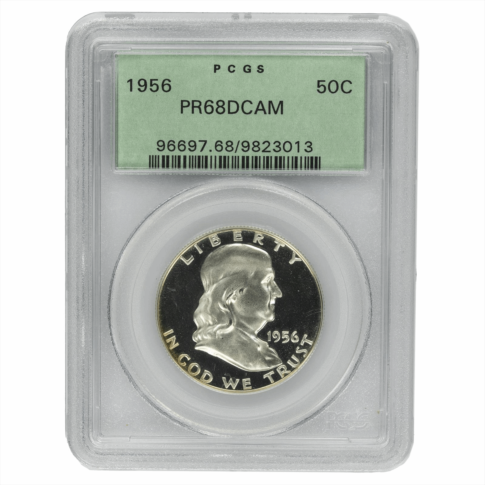 1956 Franklin Half Dollar 50C PCGS PR 68 DCAM