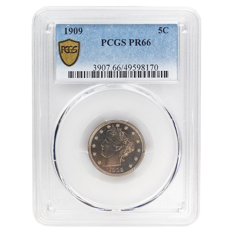 1909 Liberty V Nickel, 5C PCGS PR 66