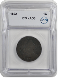 1802 Coronet Large Cent ICG AG3