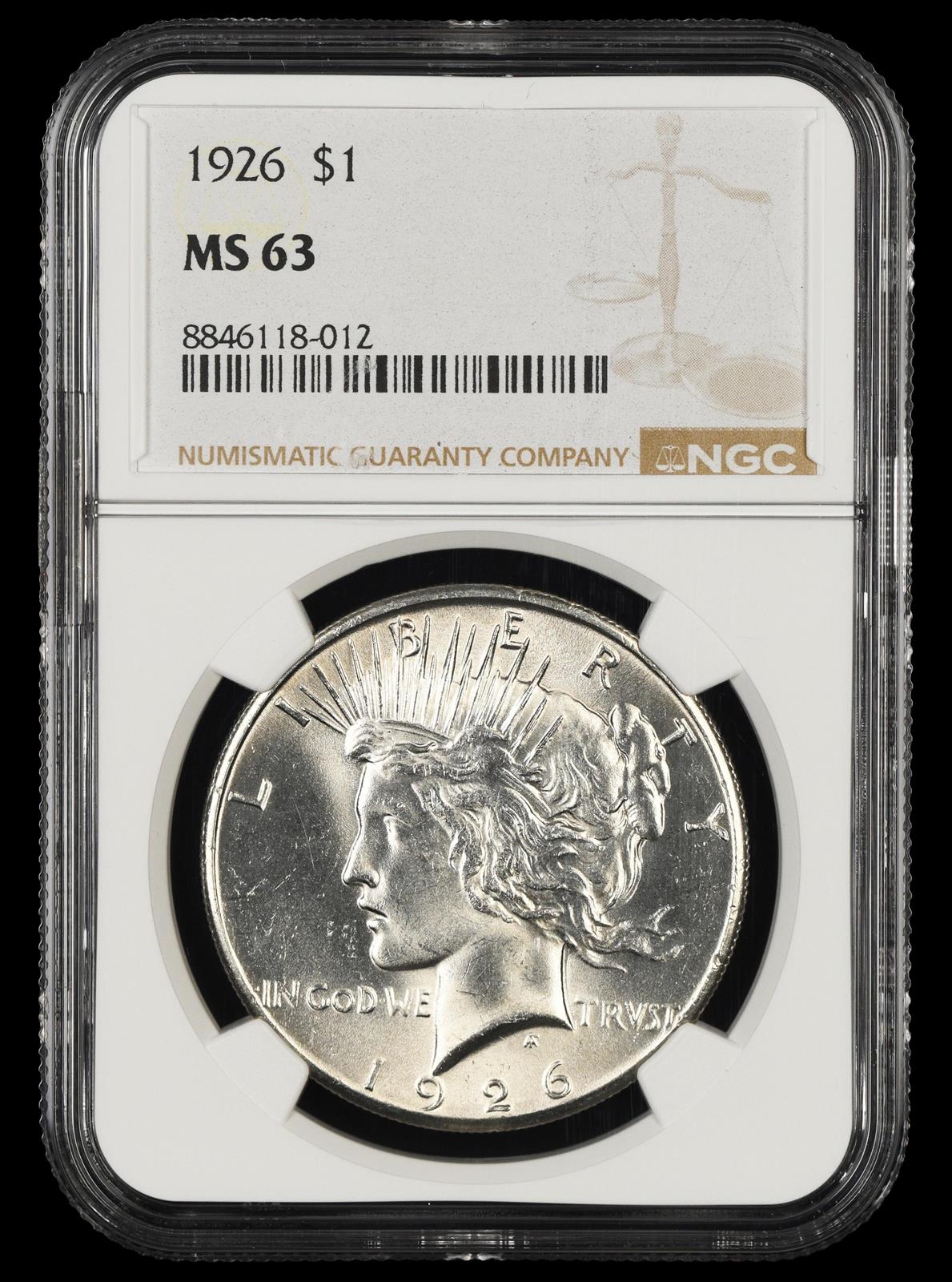 1926 $1 NGC MS 63