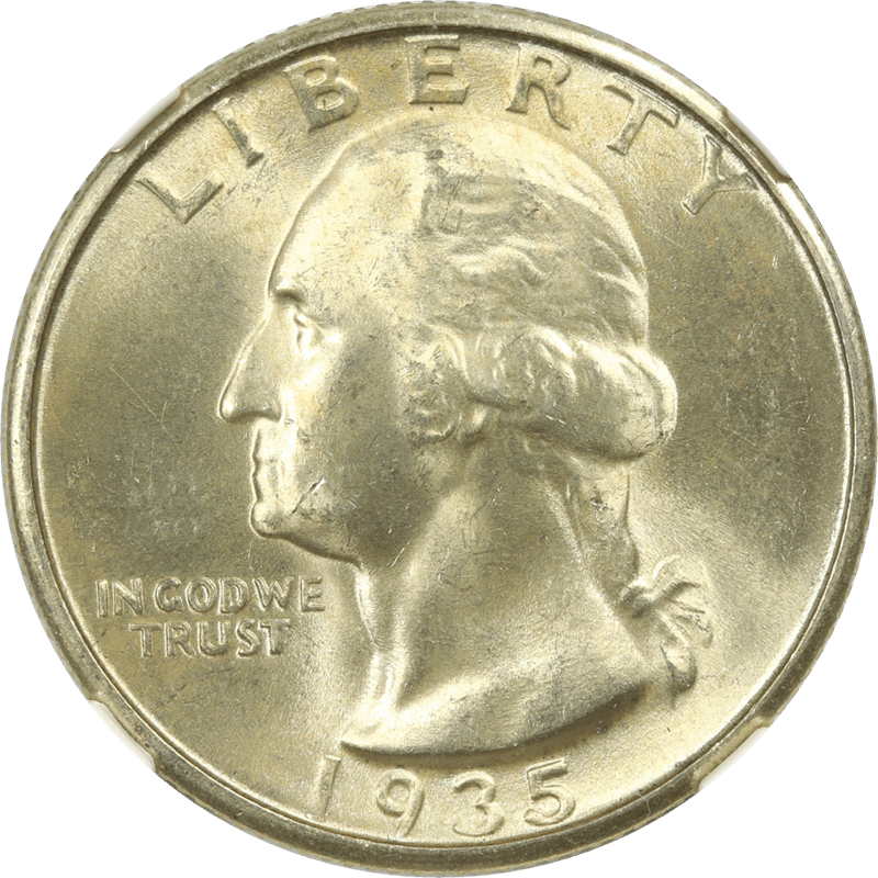 1935 Washington Quarter 25c, NGC MS 65 