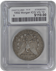 1892 Morgan ICG VG 10