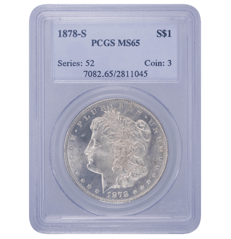 1878-S Morgan Silver Dollar $1 PCGS MS 65 