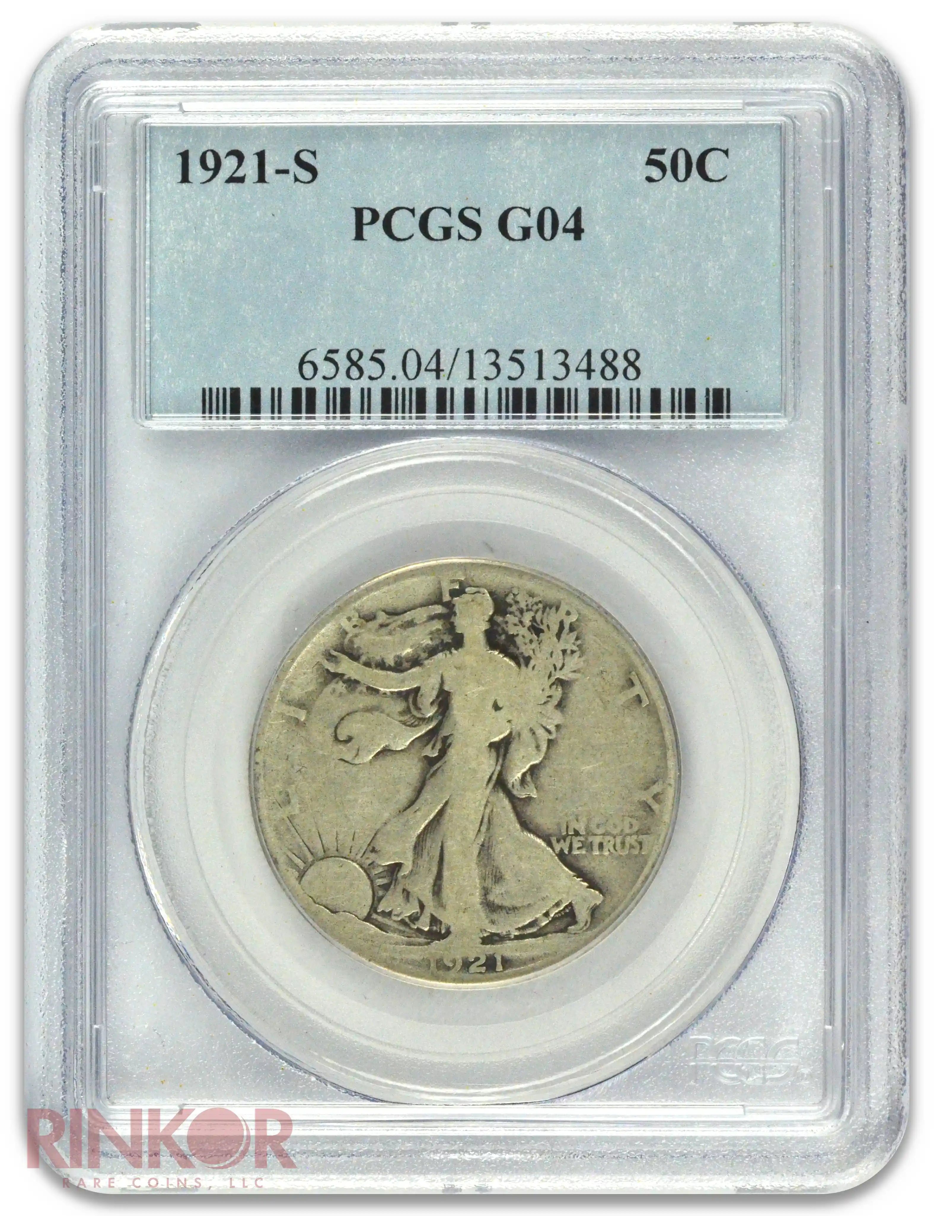 1921-S Walking Liberty Half Dollar PCGS G-04