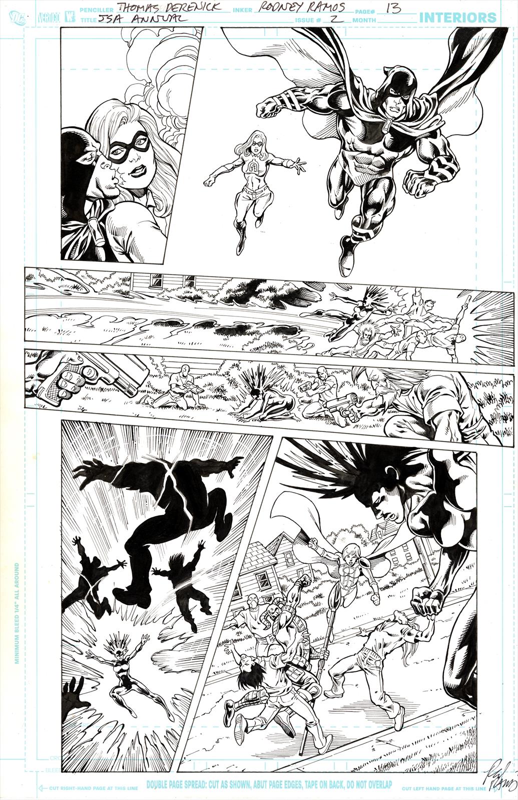 Justice Society of America Annual #2 Page 13 Artist:  Thomas Derenick (Penciller) ,  Rodney Ramos (Inker) Media Type: Pen and Ink Art Type: Interior Page 