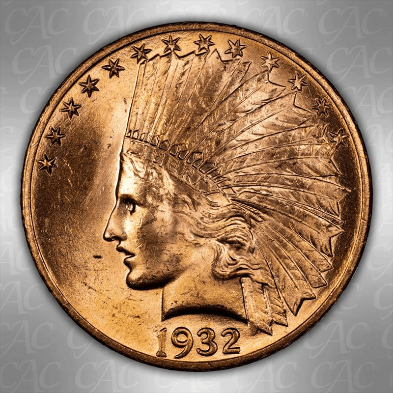 1932 $10 CACG MS 65