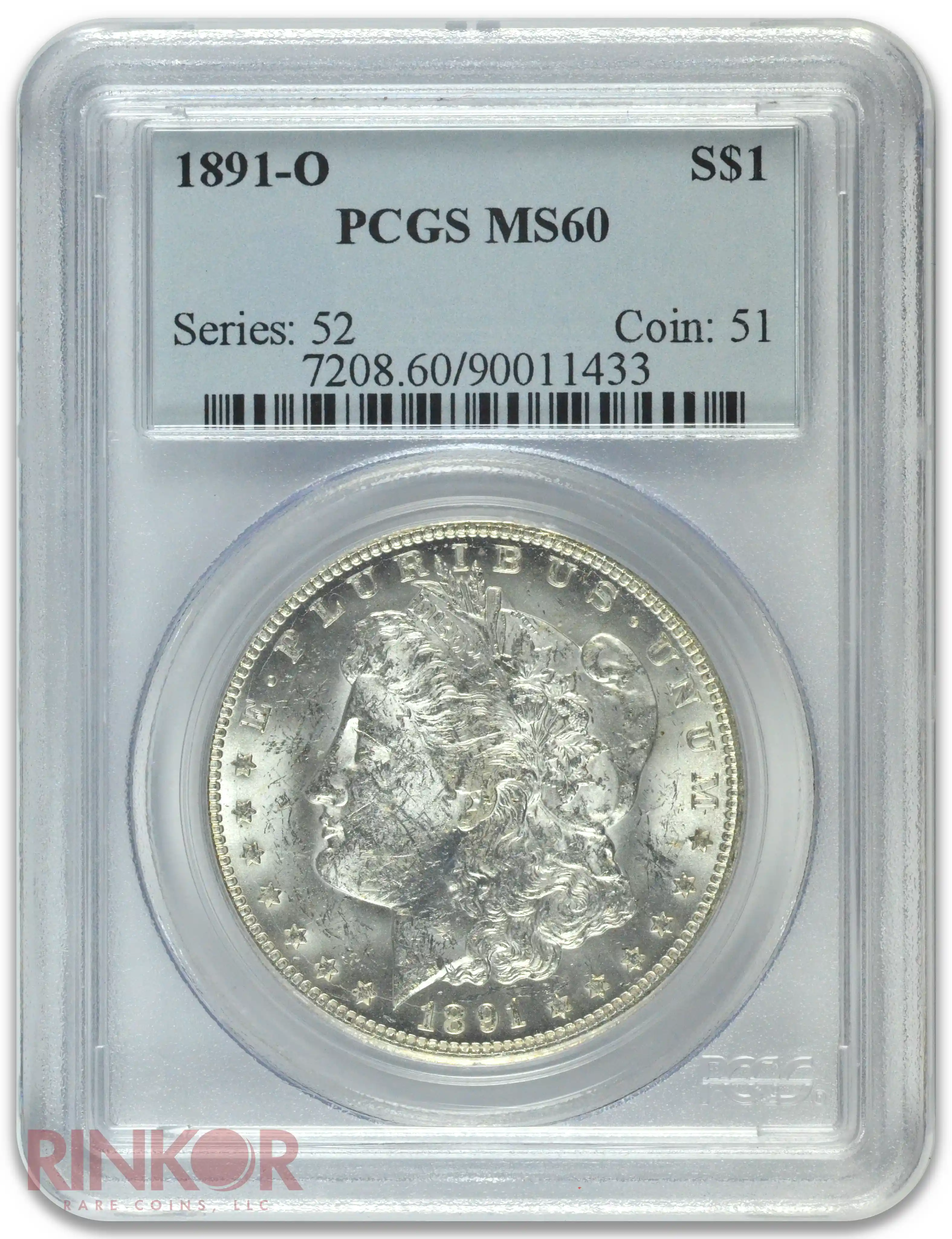 1891-O $1 PCGS MS 60