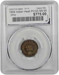 1894 Indian Head PCGS BN 65