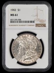 1902 $1 NGC MS61 MS61