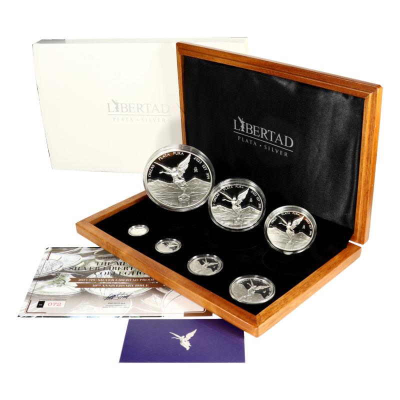 2023 7-Piece Mexican Silver Libertad PROOF Set - Limited to 125 Sets! in Box with COA