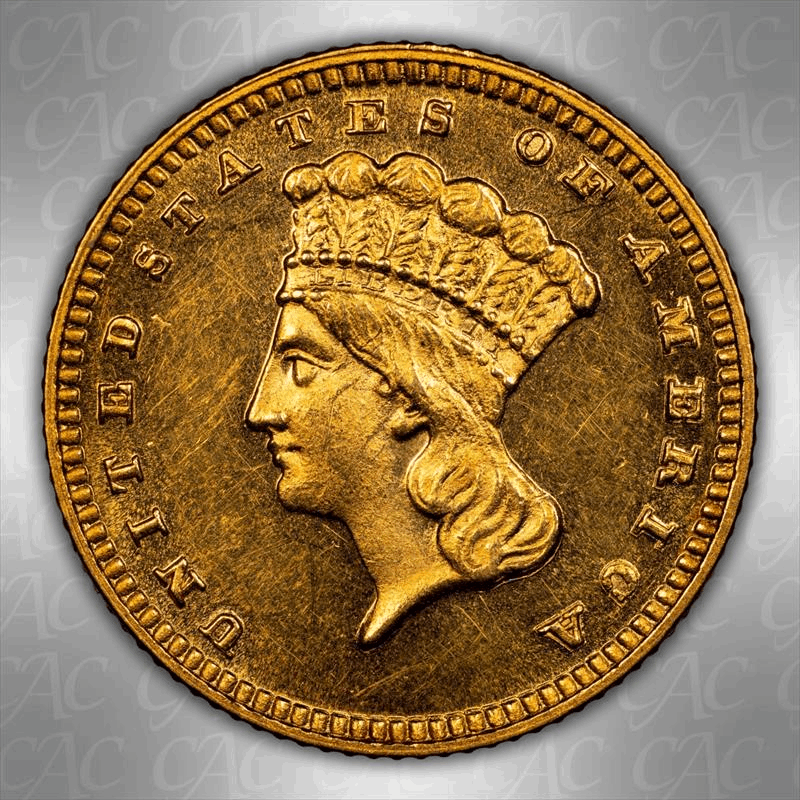 1887 G$1 CACG MS 61 PL