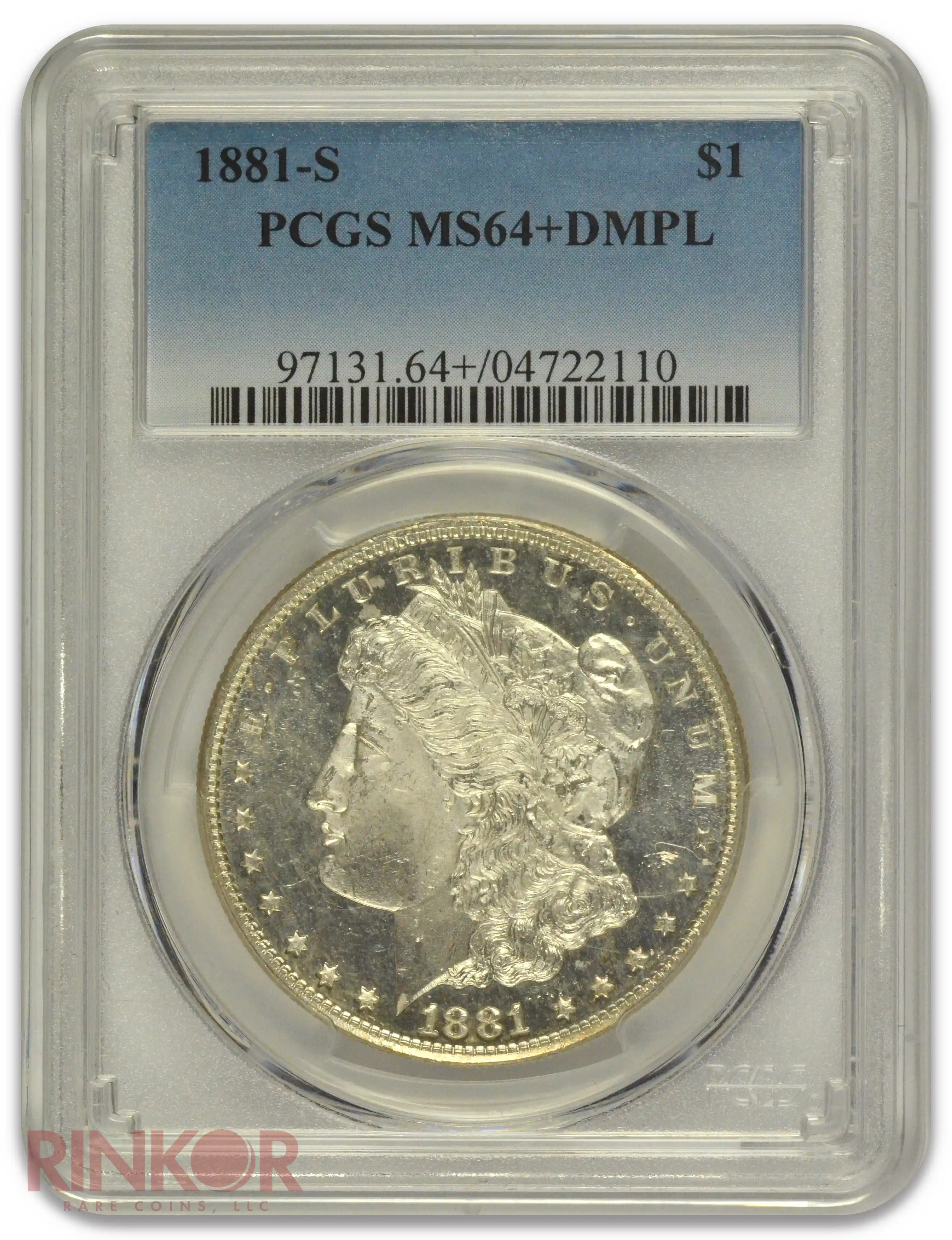 1881-S $1 Morgan Dollar PCGS MS 64+ DMPL
