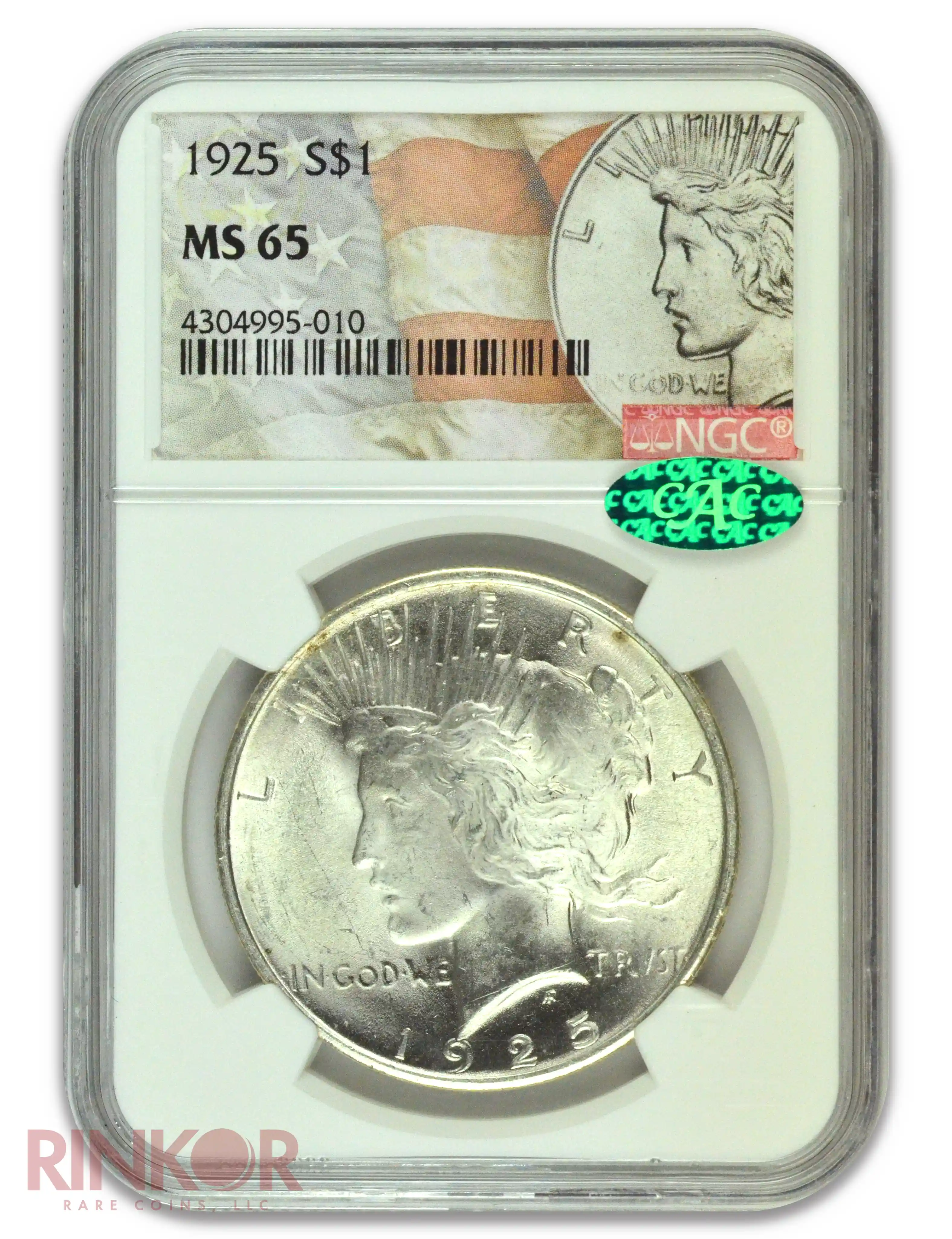 1925 $1 Peace Dollar NGC MS 65 CAC