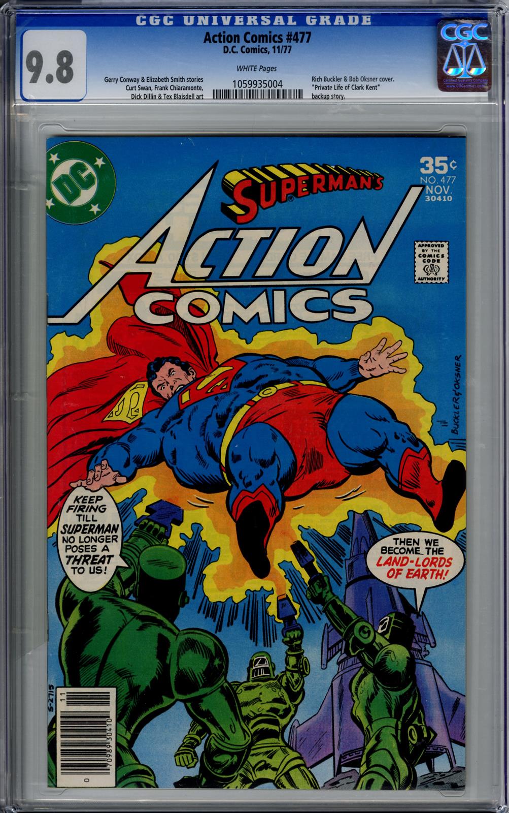 Action Comics #477 CGC 9.8 (D.C., 1977) 