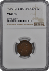 1909-S  HOR S Lincoln NGC VG- 8