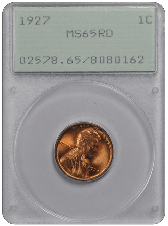 1927 Lincoln Cent PCGS  #3688-17 MS65RD