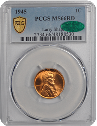 1945 Lincoln PCGS (CAC) RD 66 