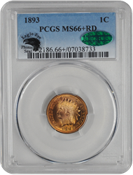 1893 Indian Head PCGS CAC RD 66+