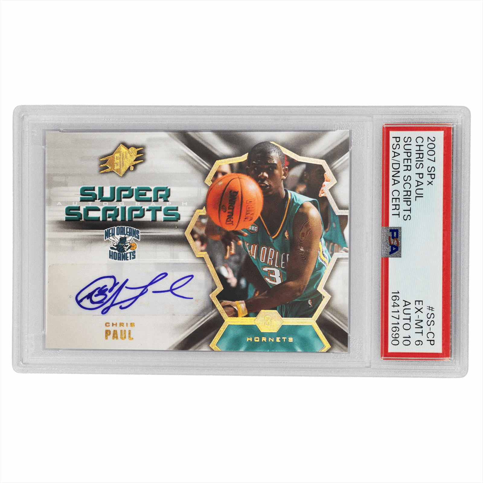 2007 SPX CHRIS PAUL SUPER SCRIPTS PSA/DNA CERT #SS-CP EX-MT 6 AUTO 10 