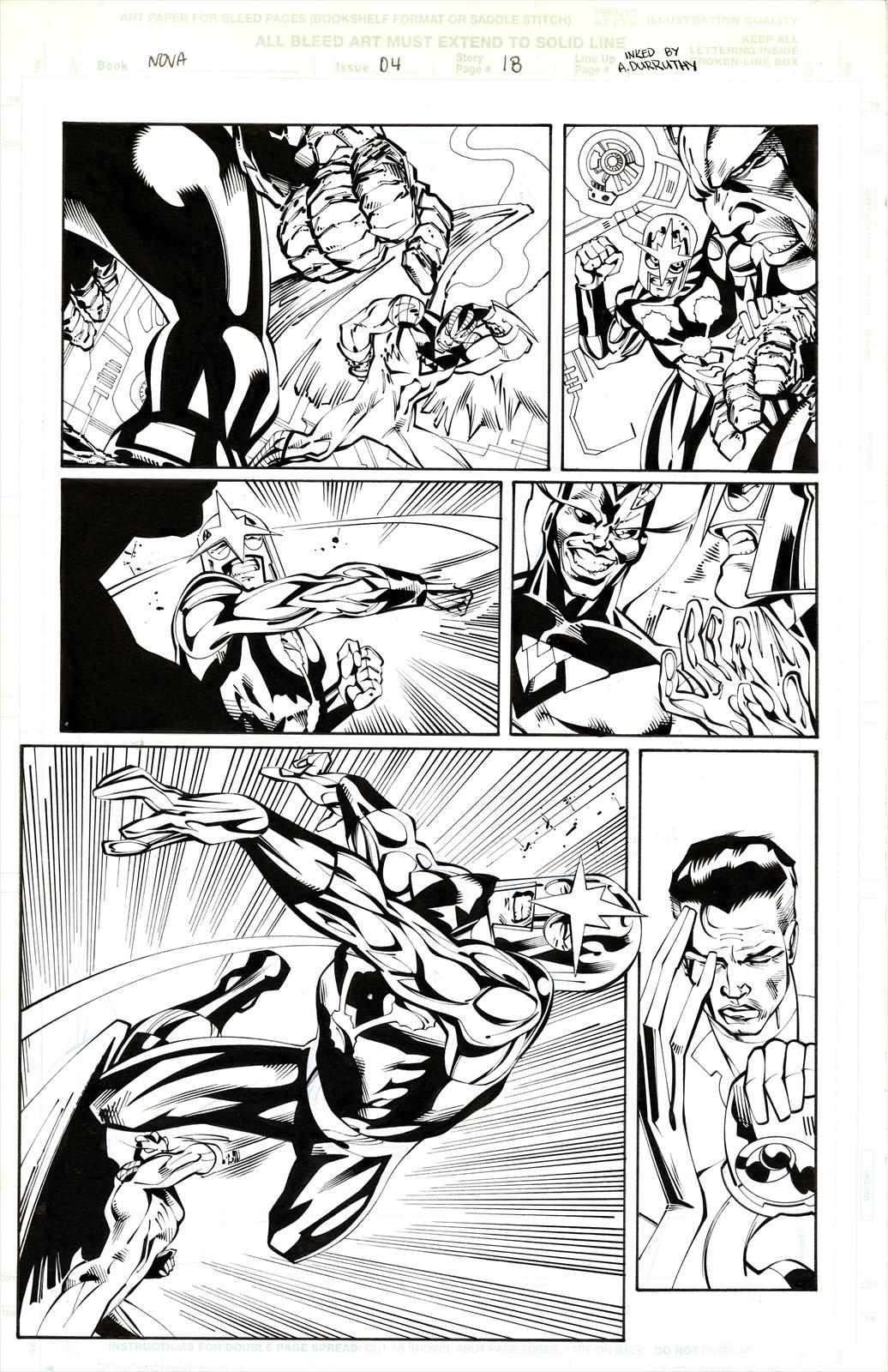 Nova #4, Page 18 Artist:  Joe Bennett (Penciller) ,  Armando  Durruthy (Inker) Media Type: Pen and Ink Art Type: Interior Page 