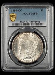 1880 CC $1 PCGS MS64