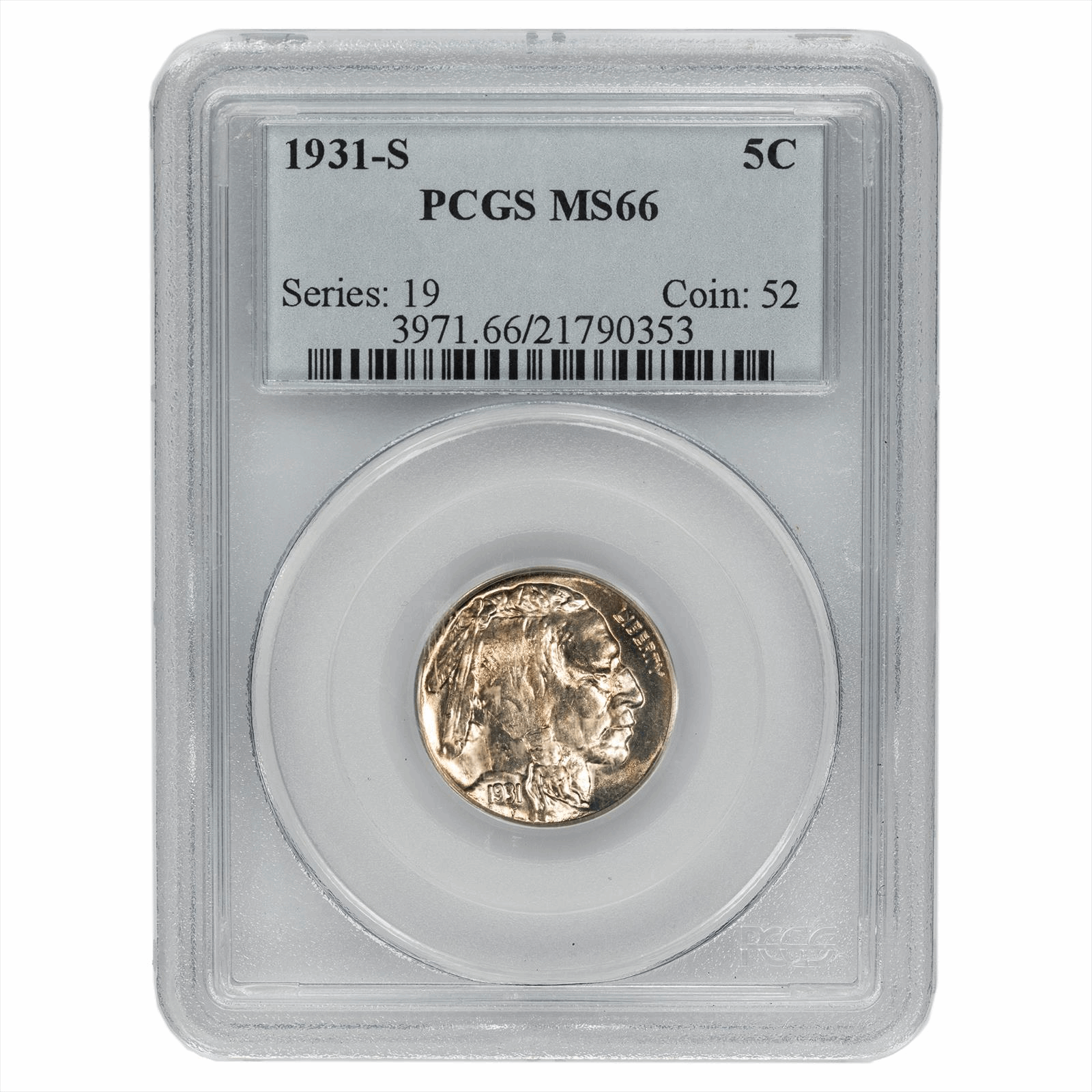 1931-S Buffalo Nickel 5C PCGS MS 66