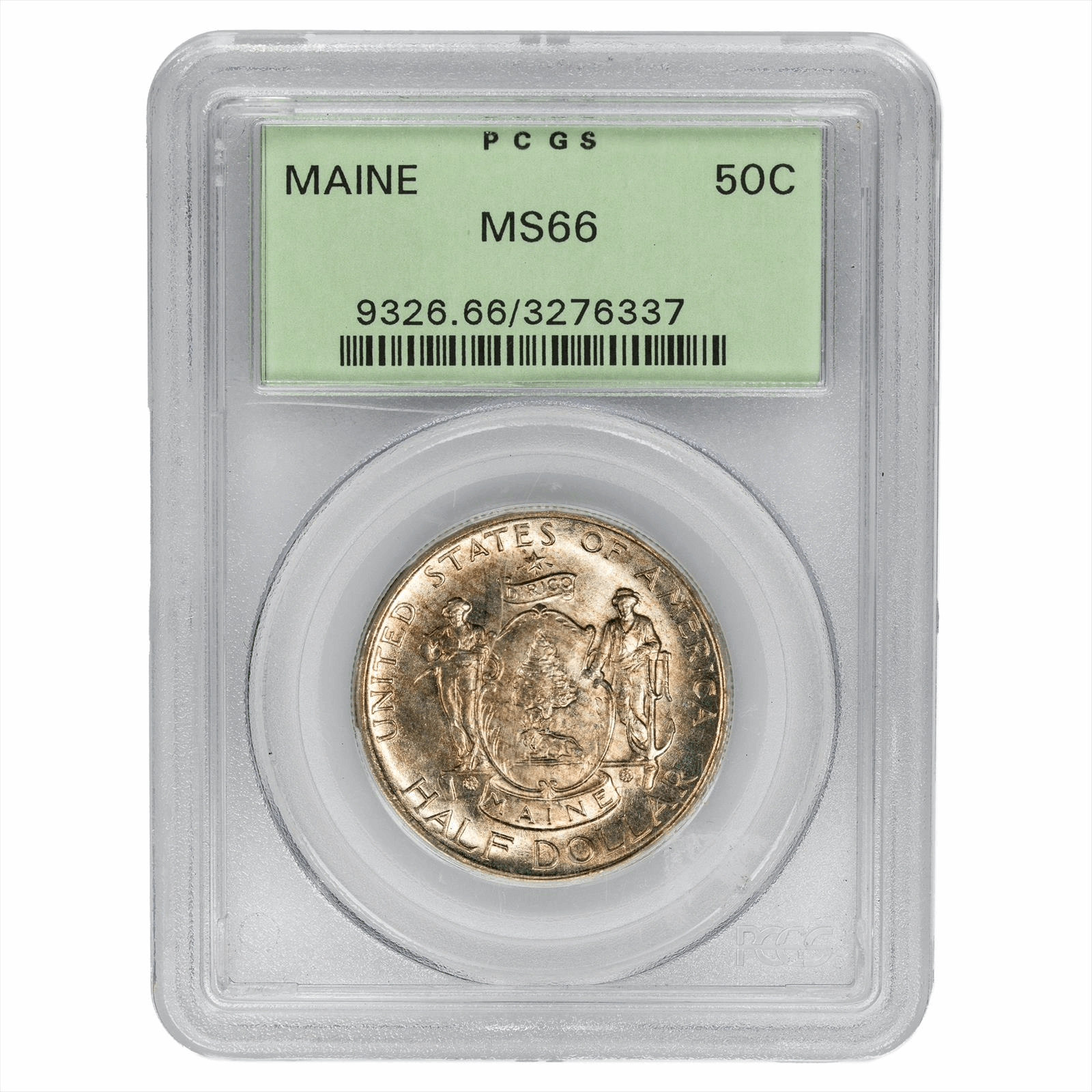 1920 Maine Half Dollar 50C PCGS MS 66 
