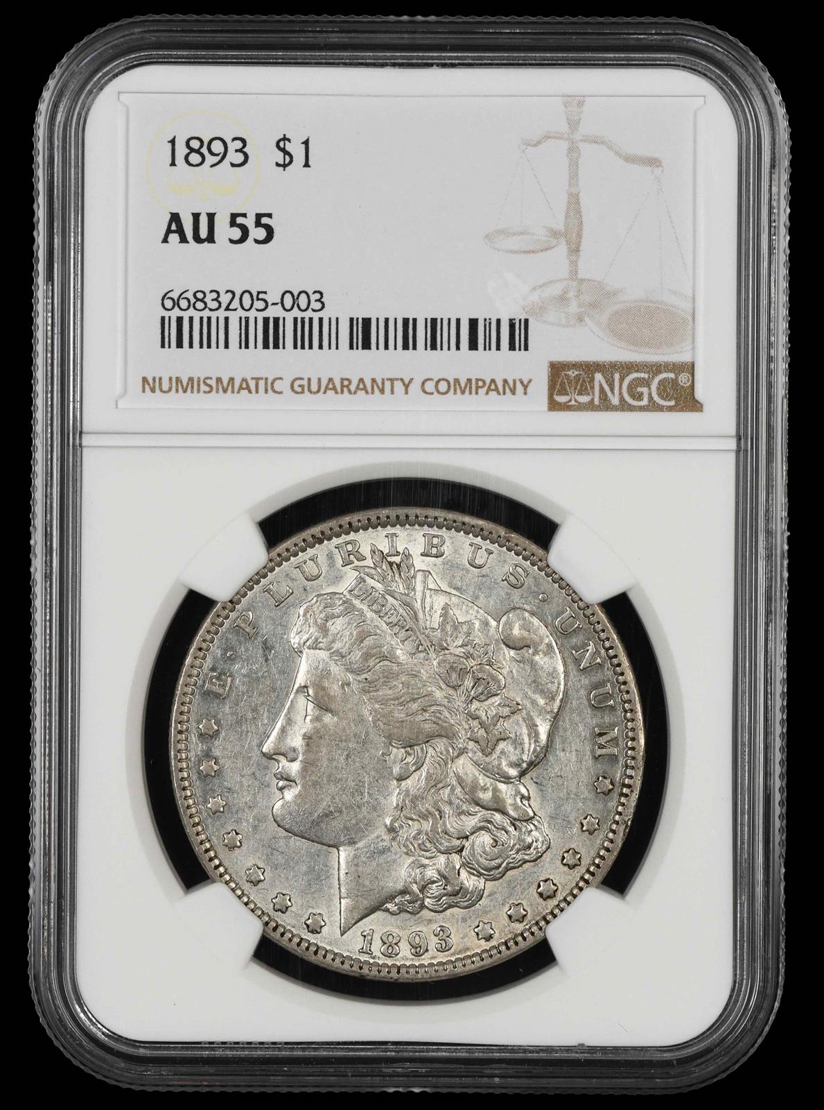 1893 $1 NGC AU-55