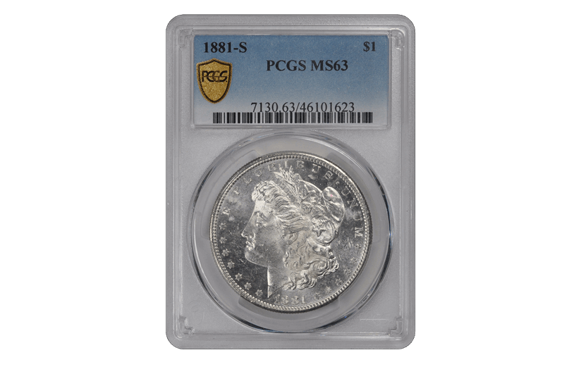 1881-S $1 Morgan Dollar PCGS  #3587-6 MS63
