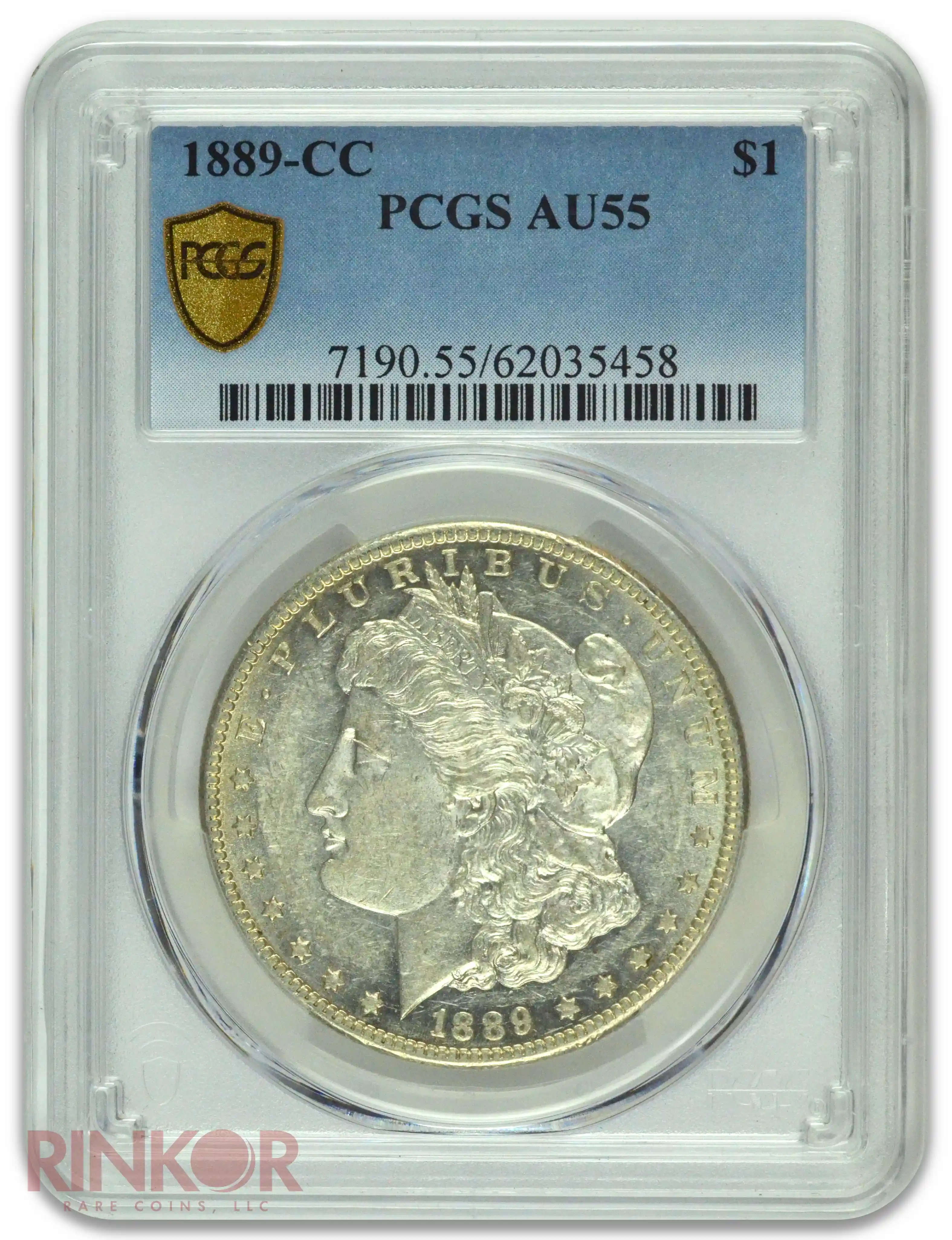 1889-CC $1 Morgan Dollar PCGS AU-55