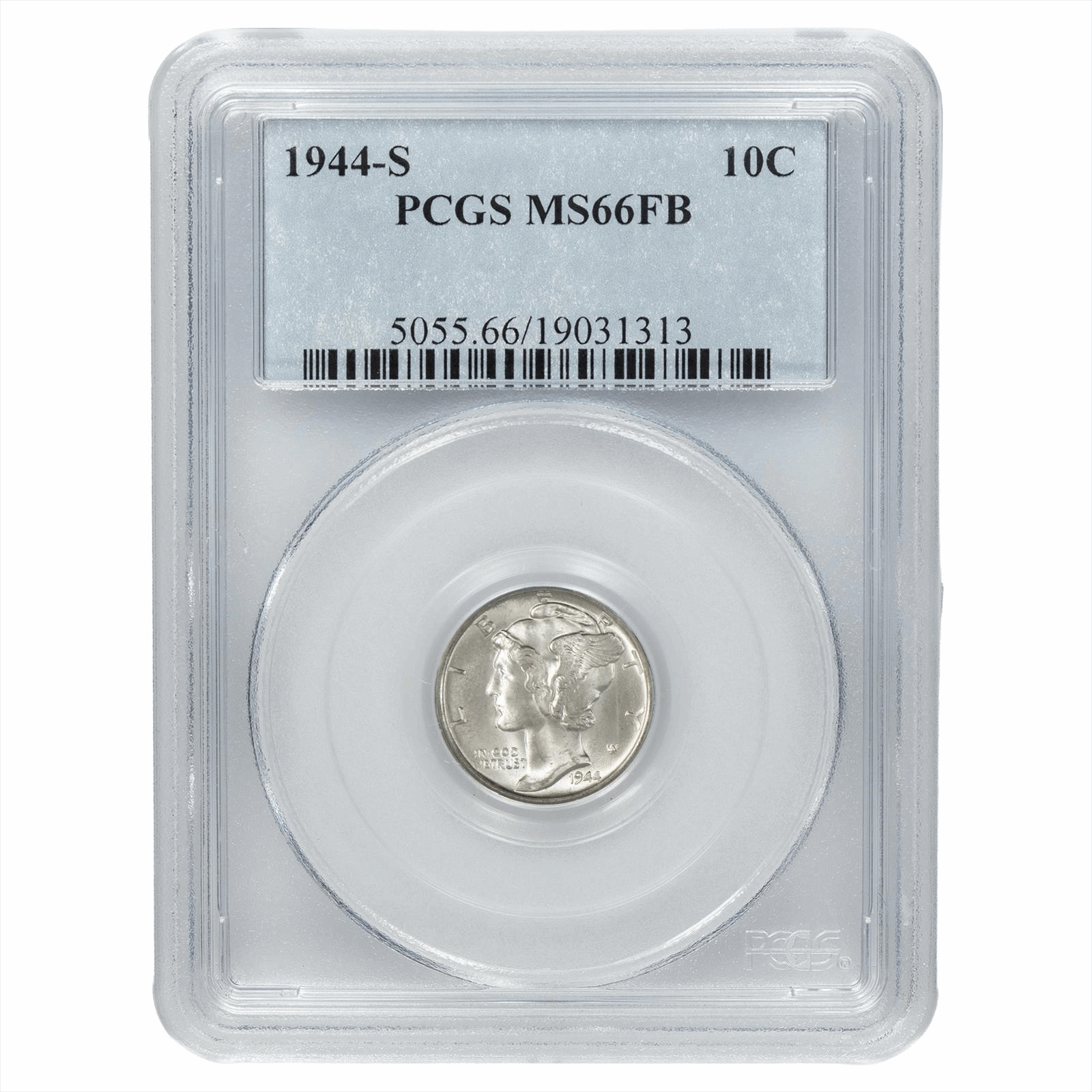 1944-S Mercury Dime 10C PCGS MS 66 FB