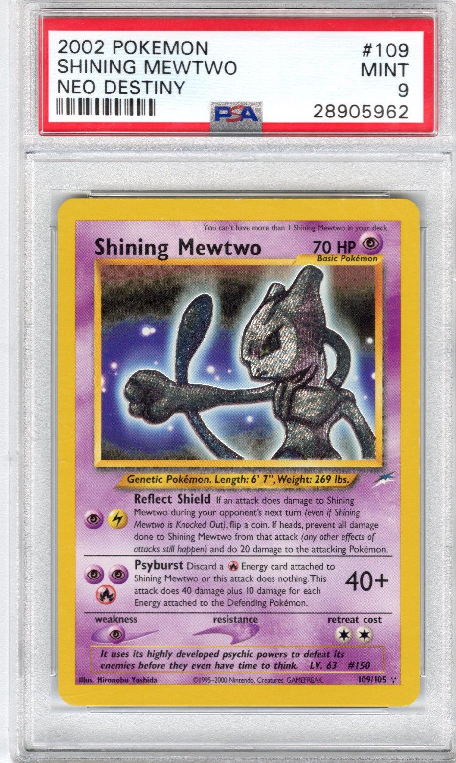 2002 Pokemon Neo Destiny Shining Mewtwo PSA MINT 9 