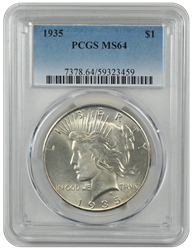 1935 Peace PCGS MS 64