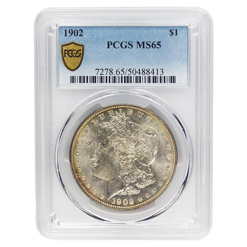 1902 Morgan Silver Dollar $1, PCGS MS65 - Nice Original Coin