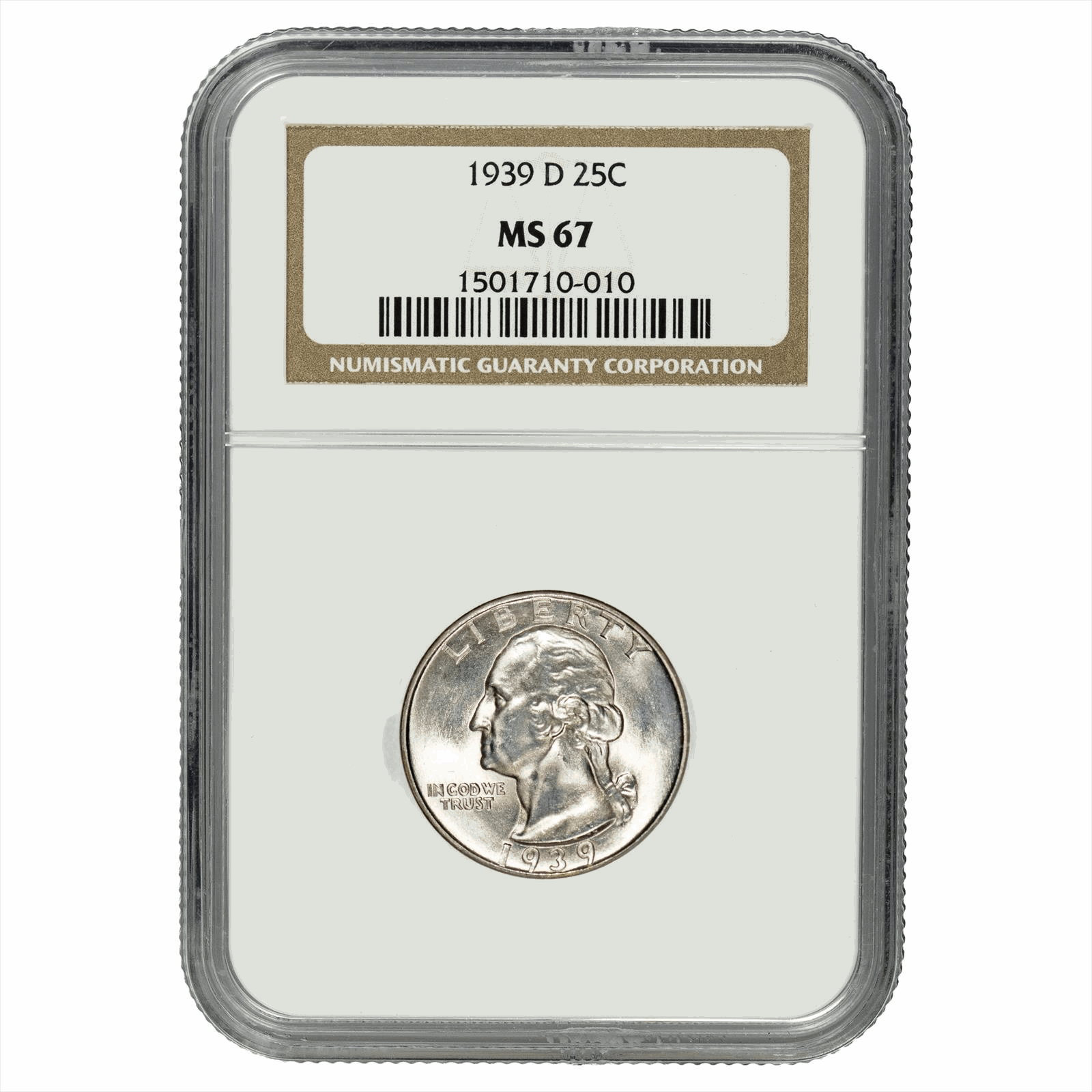 1939-D Washington NGC MS 67 