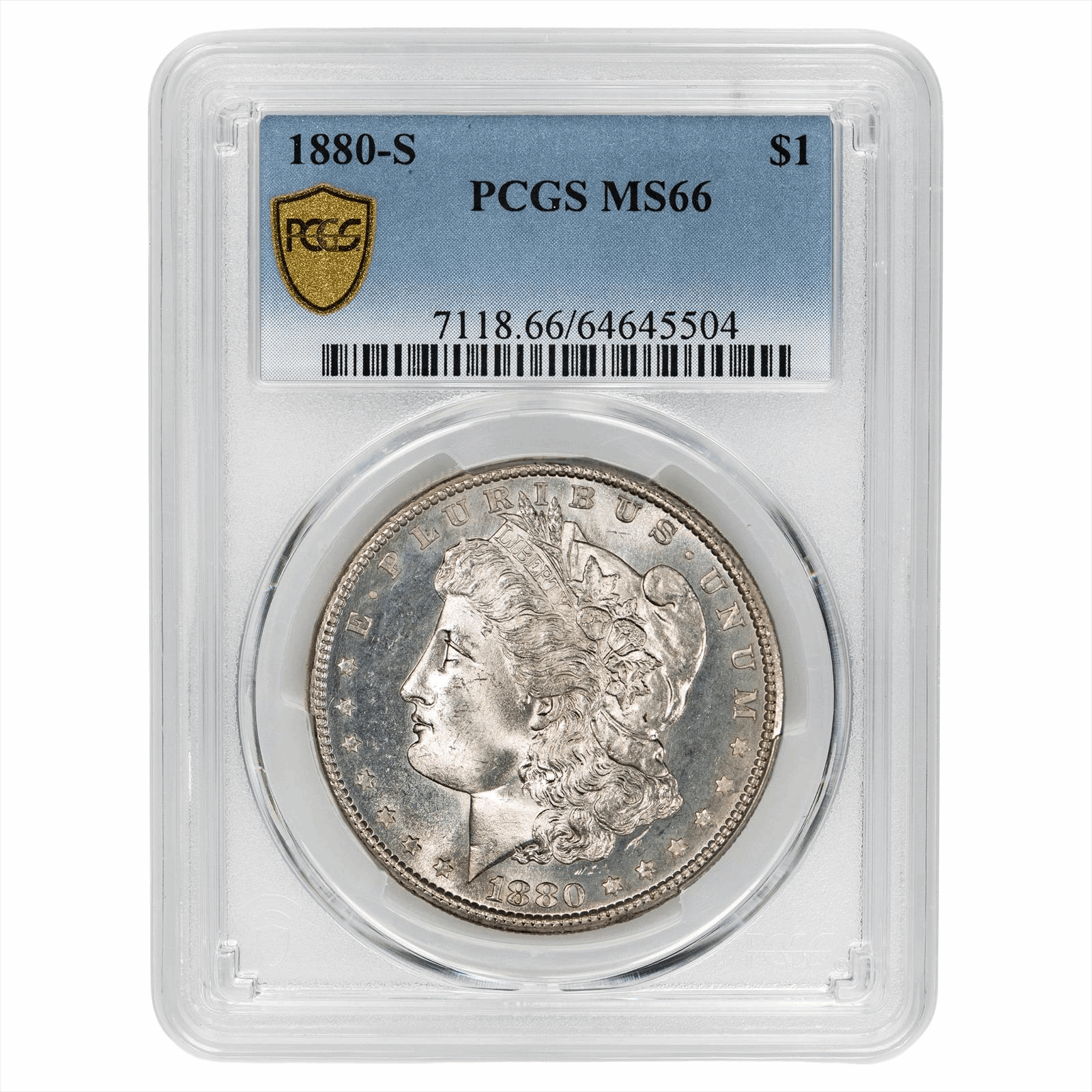 1880-S Morgan Silver Dollar $1 PCGS MS 66