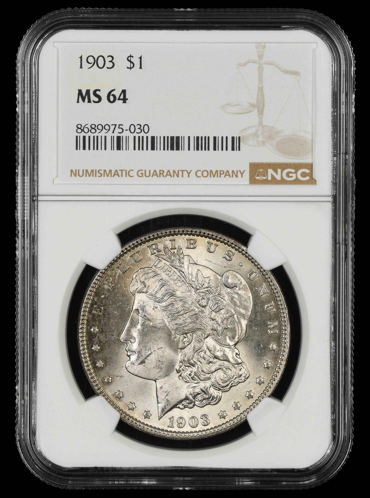 1903 $1 NGC  MS64