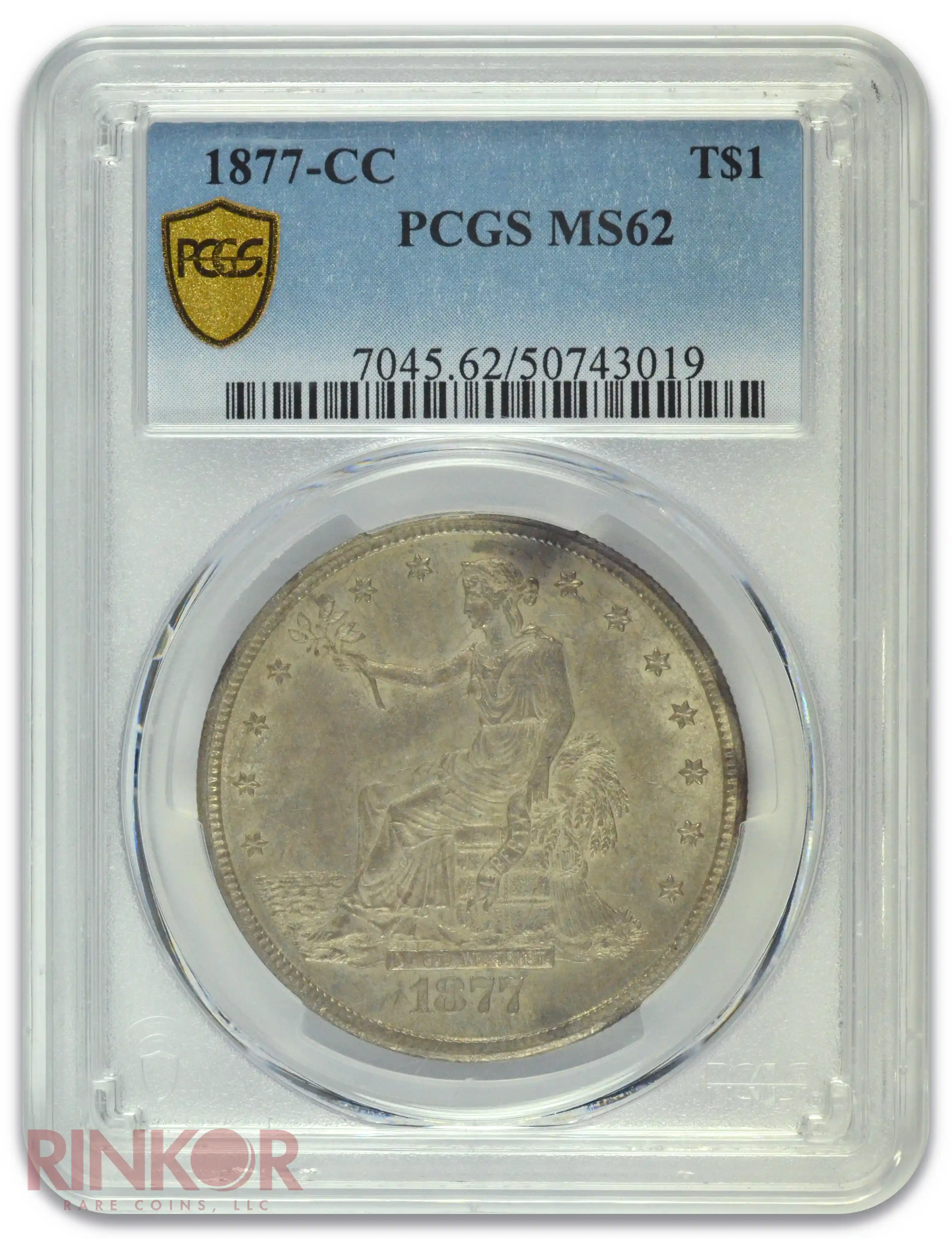 1877-CC $1 Trade Dollar PCGS MS 62