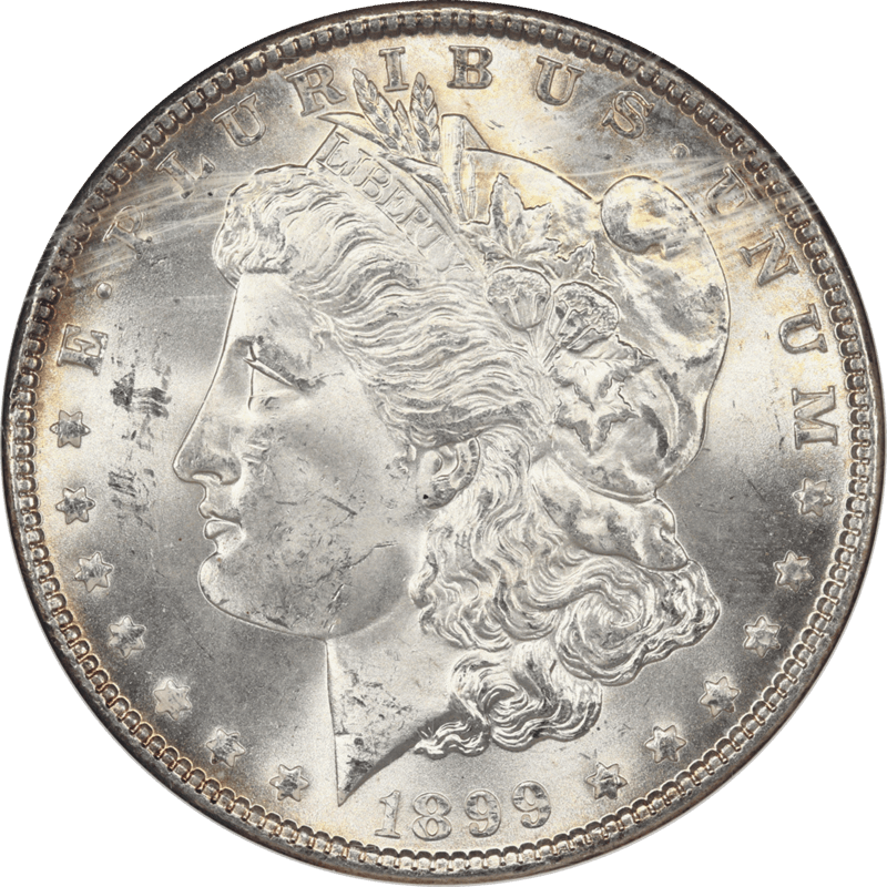 1899 Morgan Silver Dollar $1 ANACS MS 63 Old Small White Holder