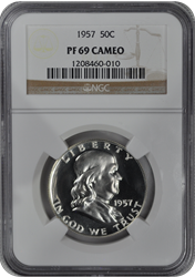 1957 Franklin Half Dollar NGC (99) PF 69
