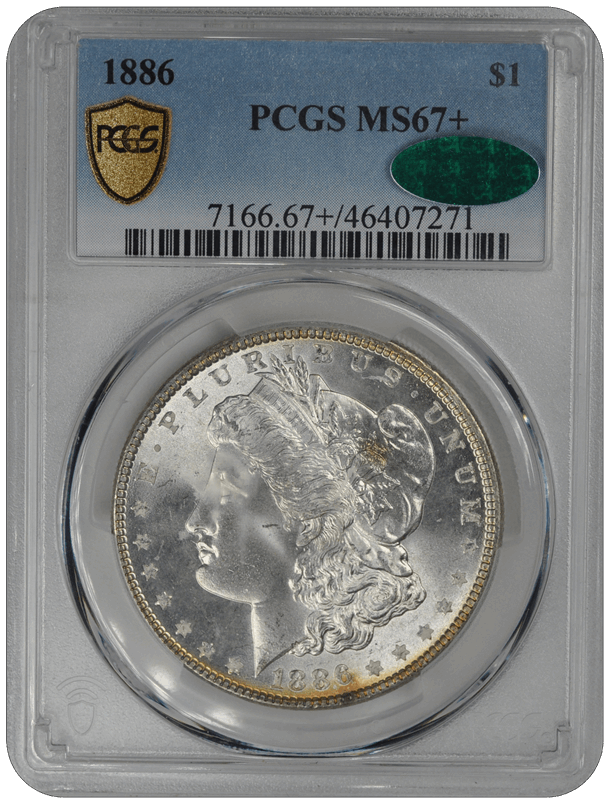 1886 Morgan PCGS CAC MS 67+