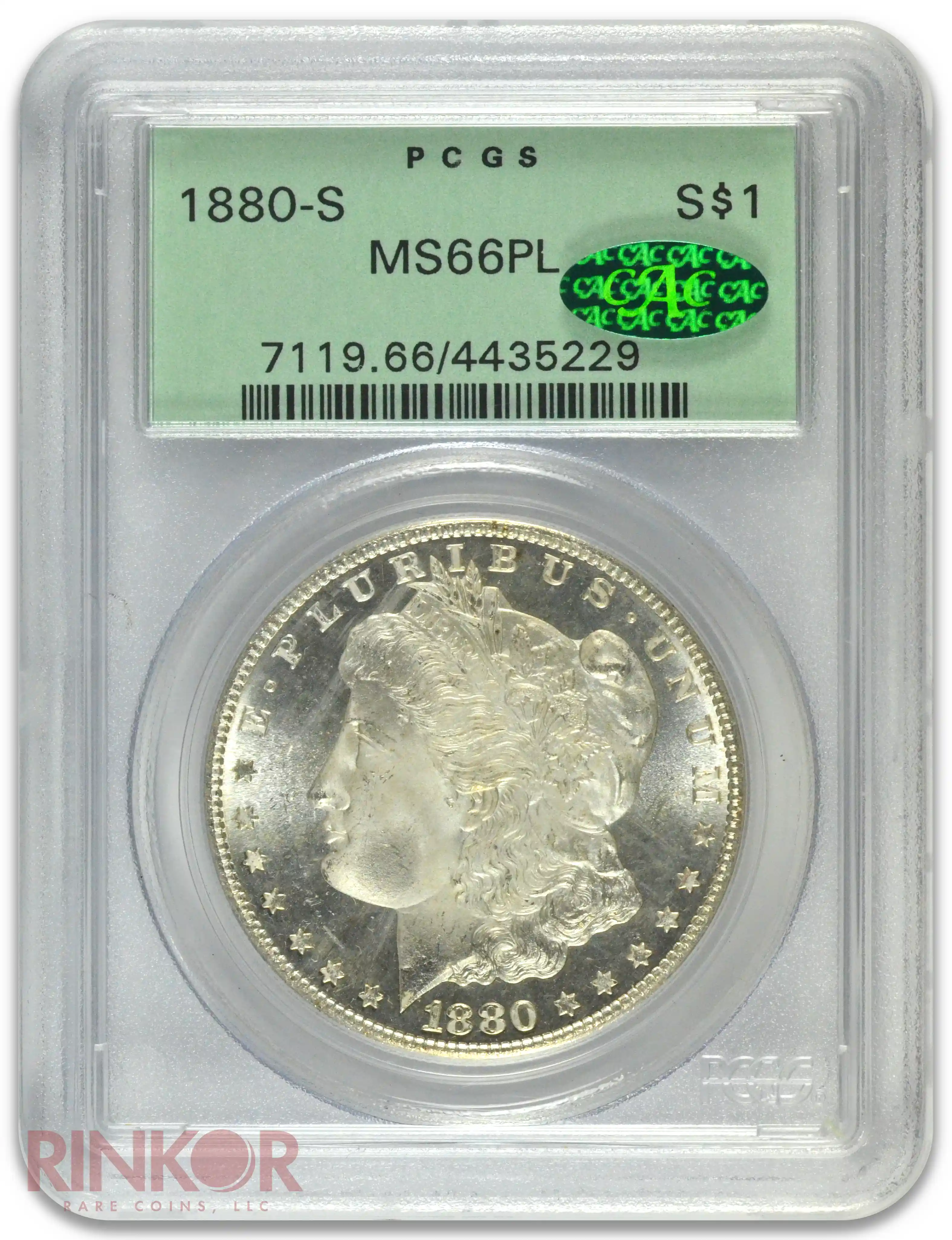 1880-S $1 PCGS MS 66 PL CAC