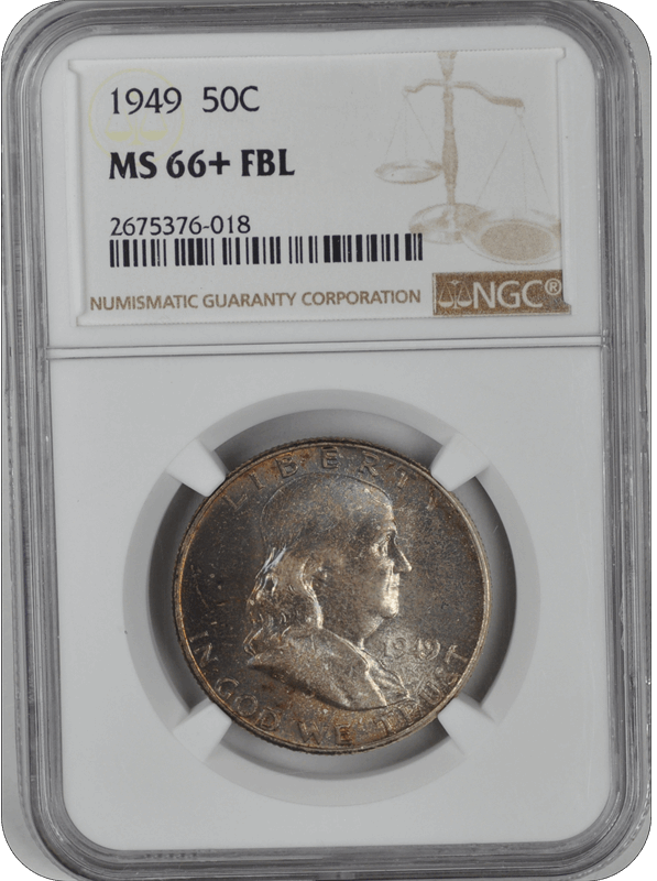1949 Franklin Half Dollar NGC (99) MS 66+